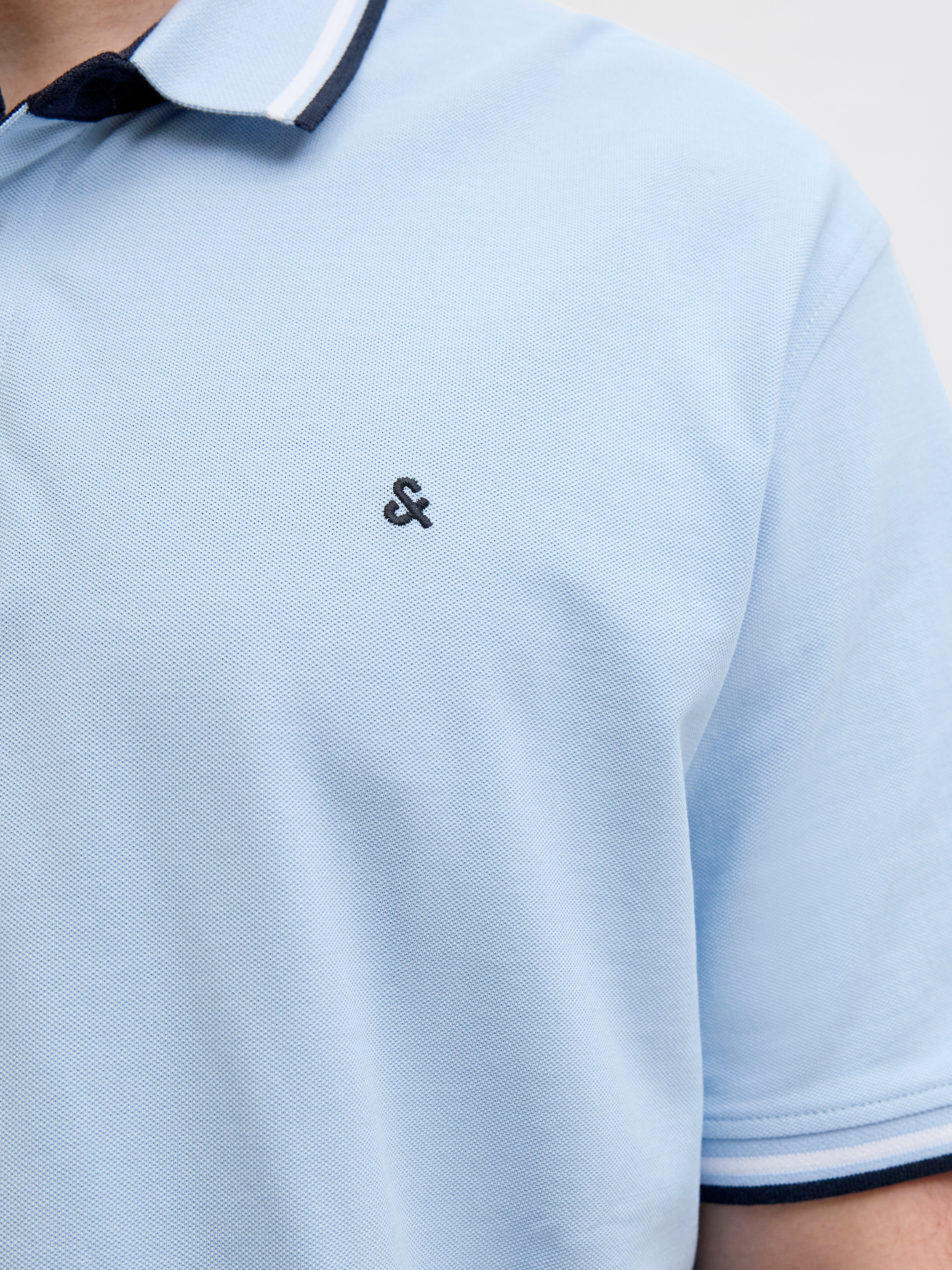 Jack & Jones Paulos Chambray Blue Polo Blue