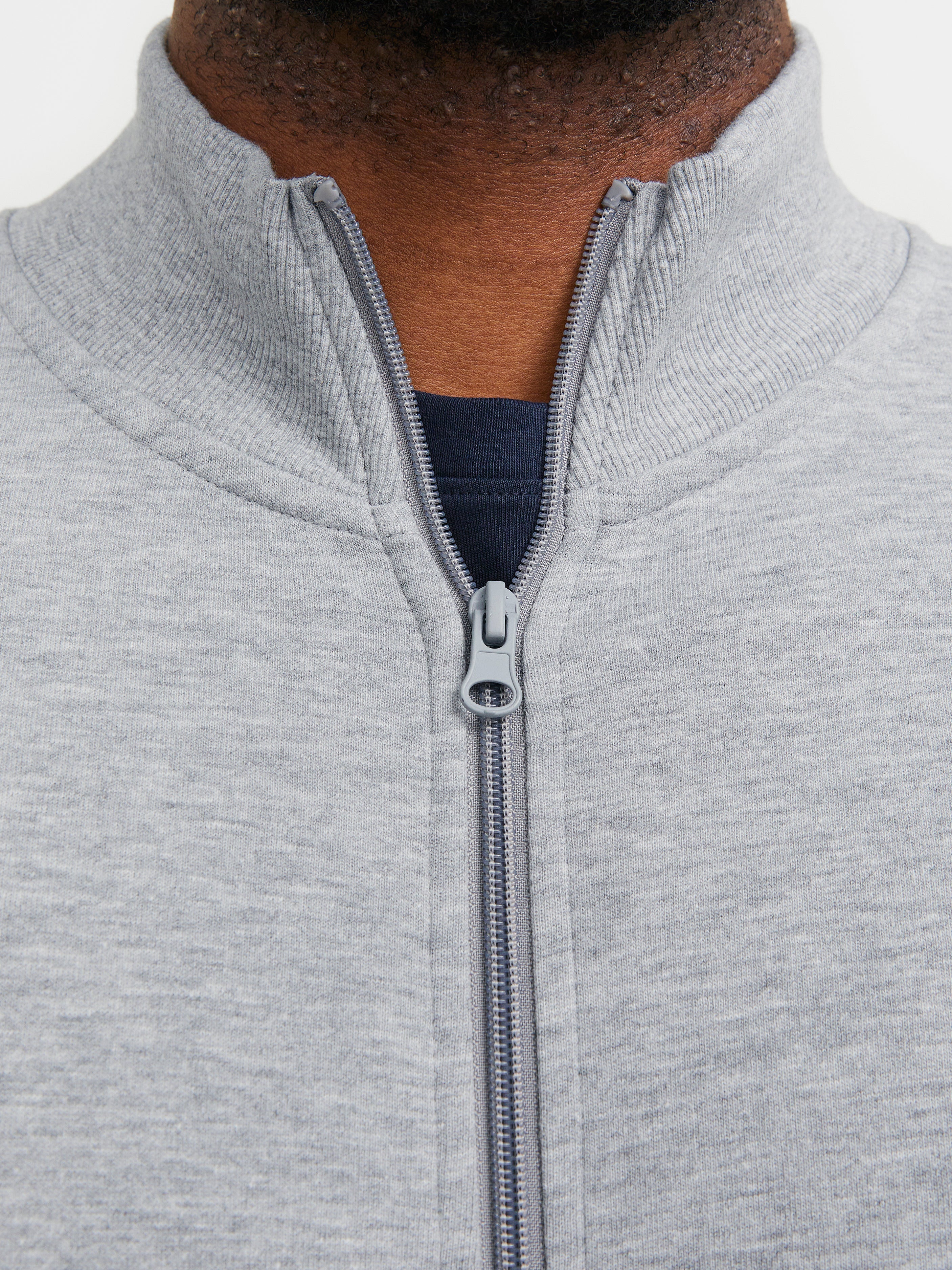 Jack & Jones Paulos Full Zip Grey Sweat Grey