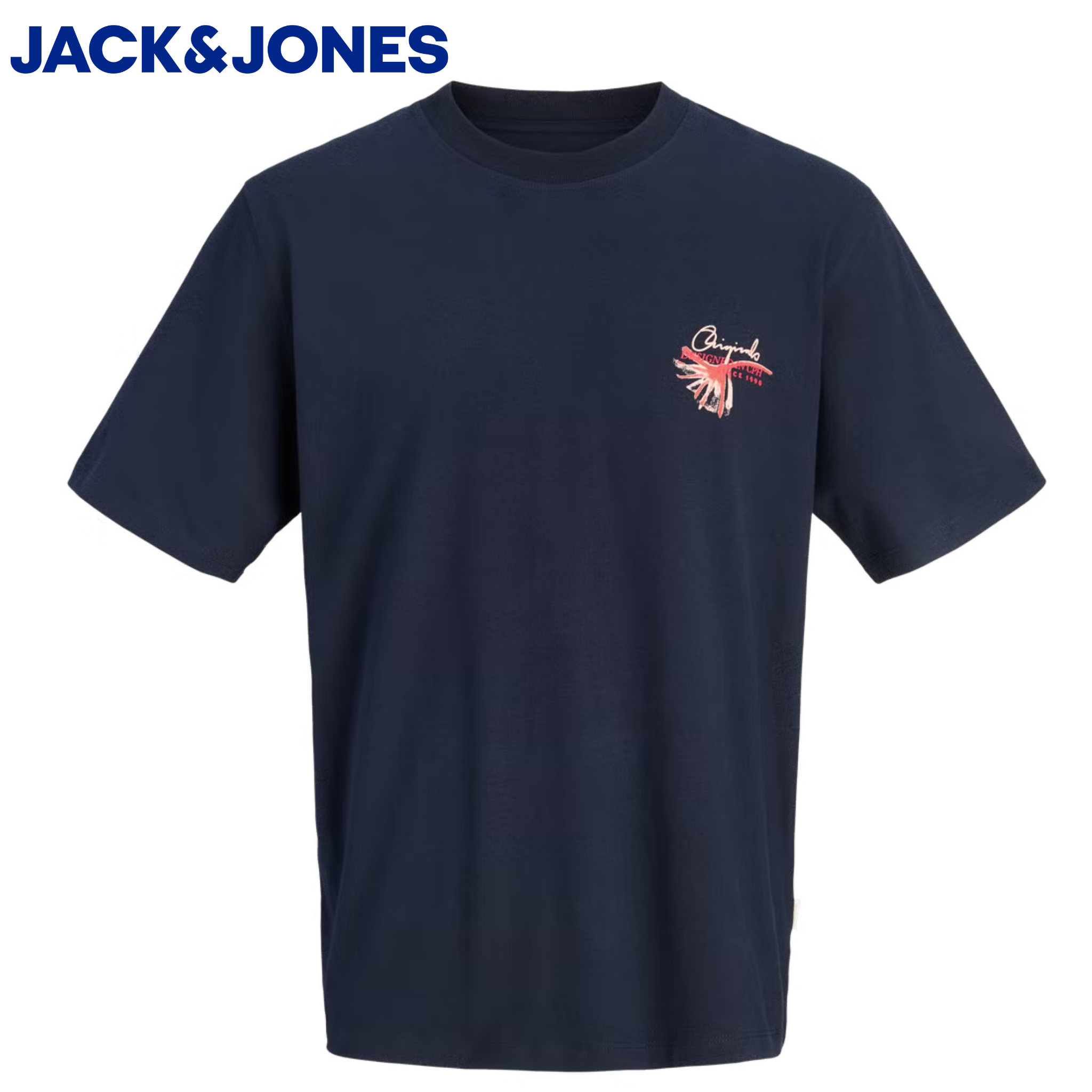 Jack and Jones Rhyeres Cap Tee Shirt Navy