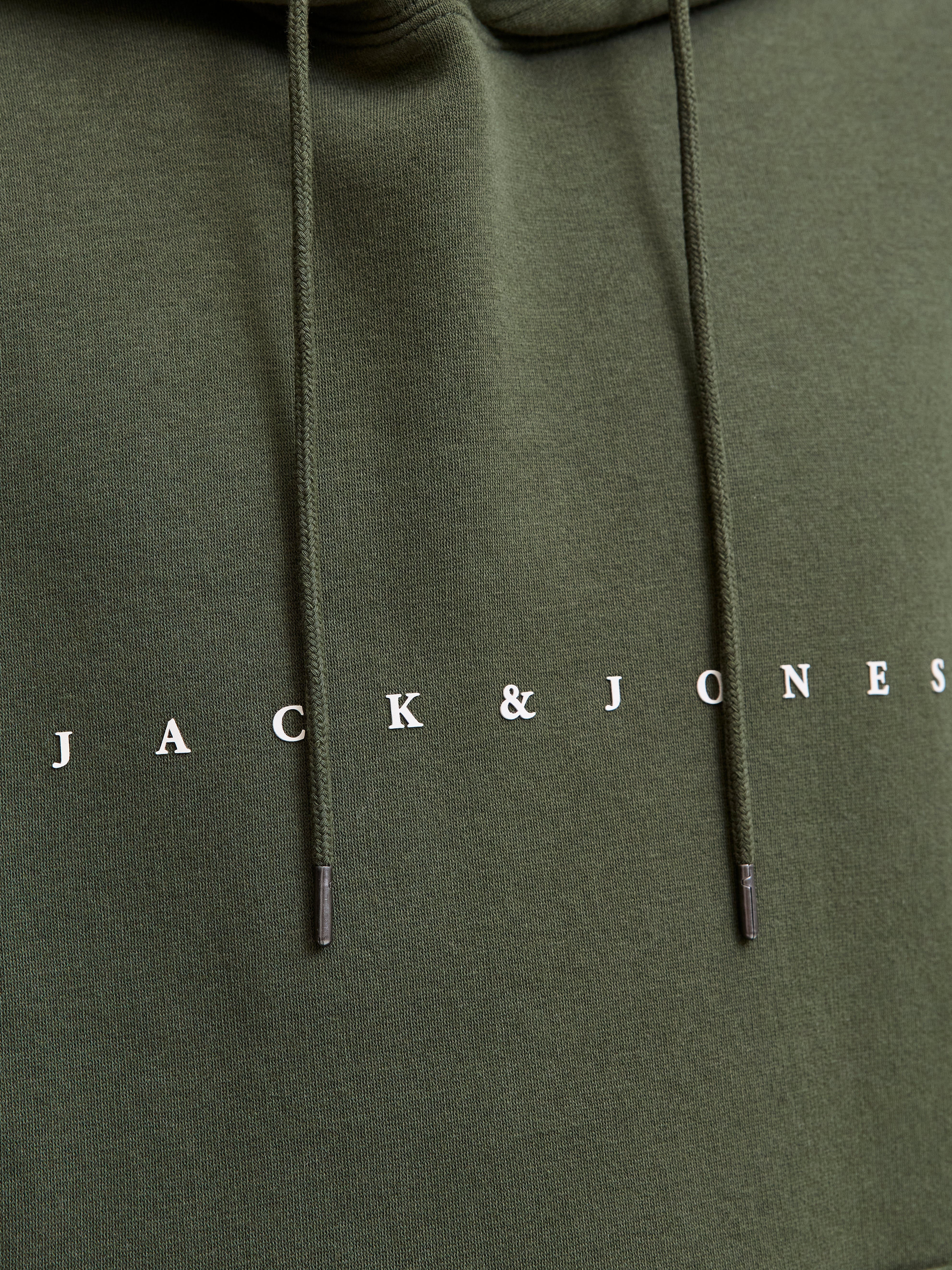 Jack & Jones Star Logo Green Hoodie Green