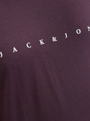 Jack & Jones Star Logo Plum T-Shirt Wine