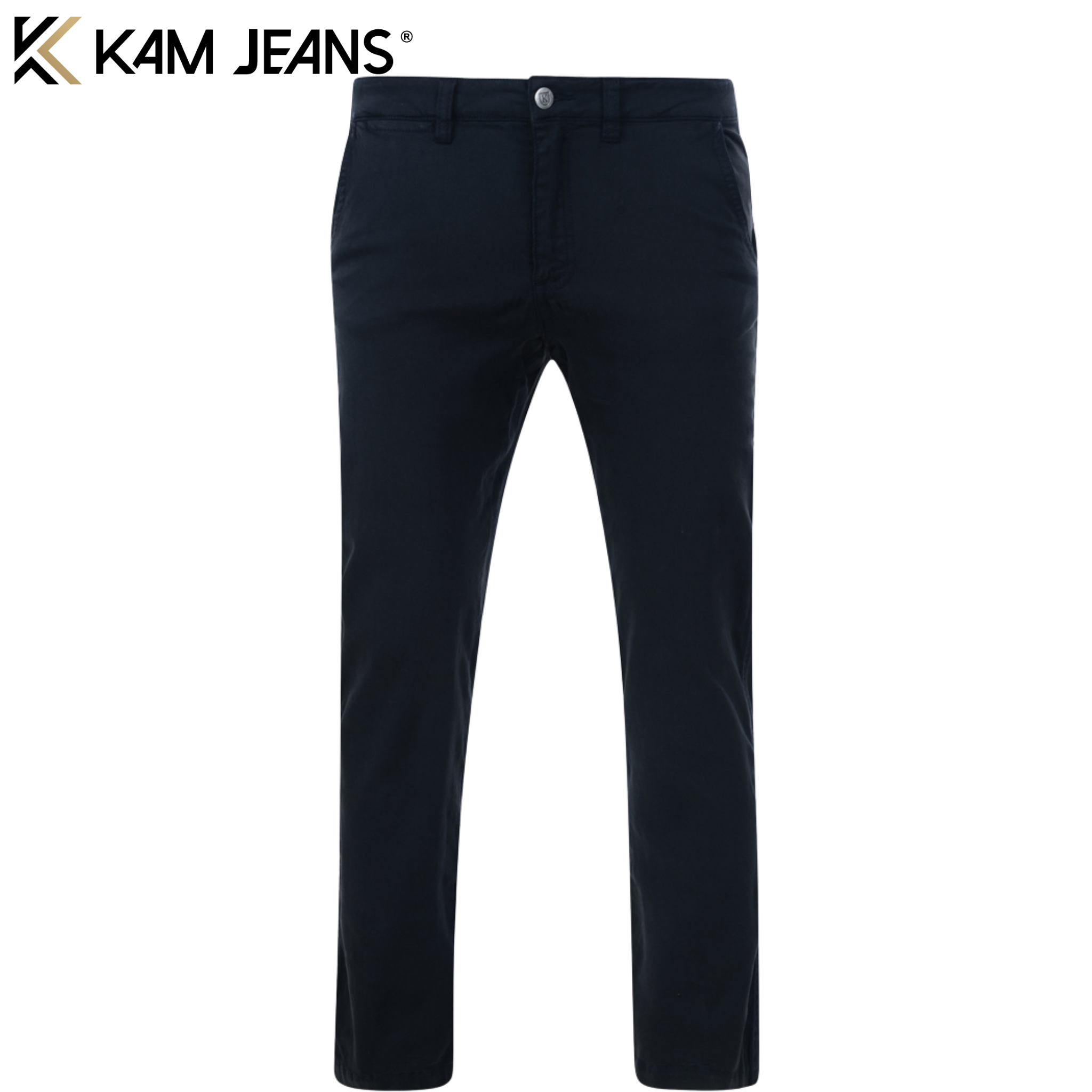 Kam Stretch Navy Chinos Navy
