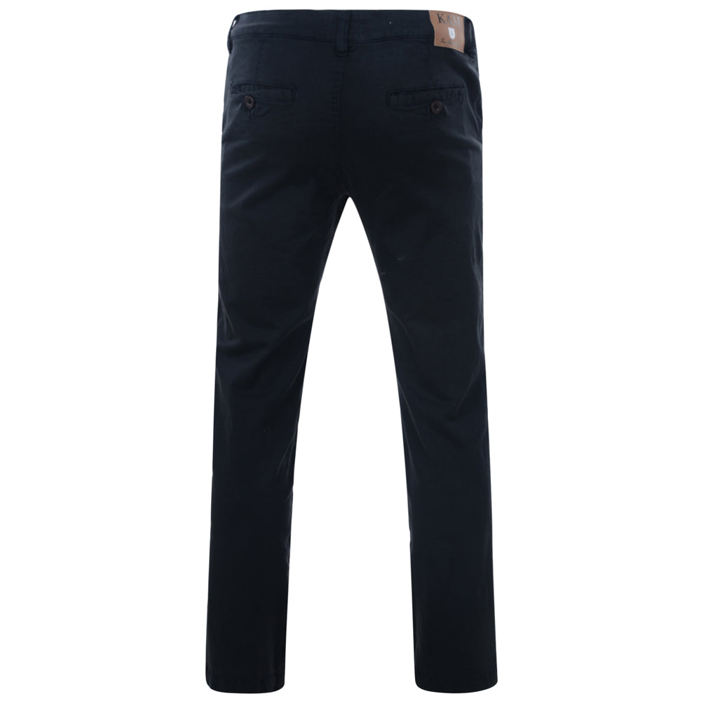 Kam Stretch Navy Chinos Navy