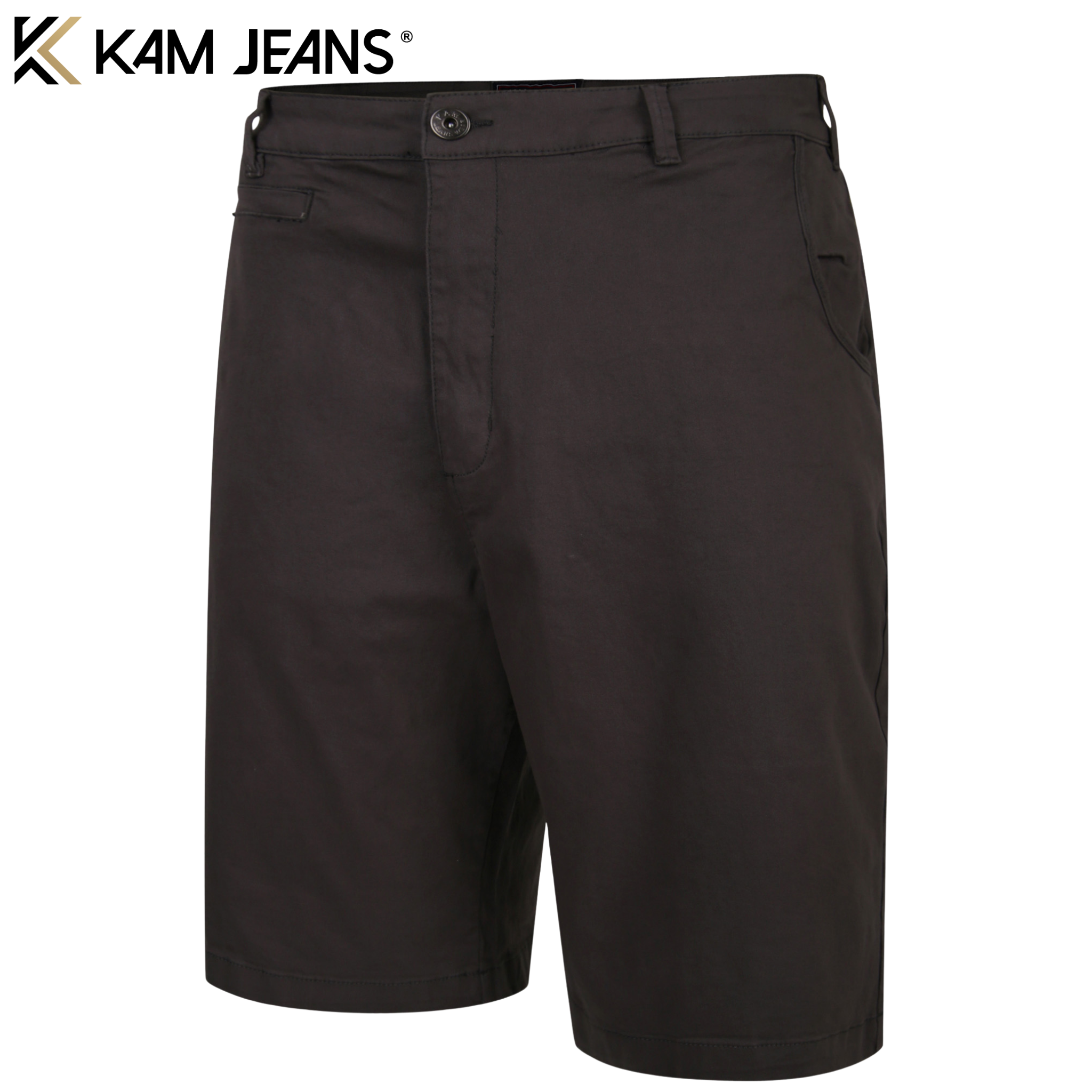 Kam Stretch Chinos Steel Shorts Grey