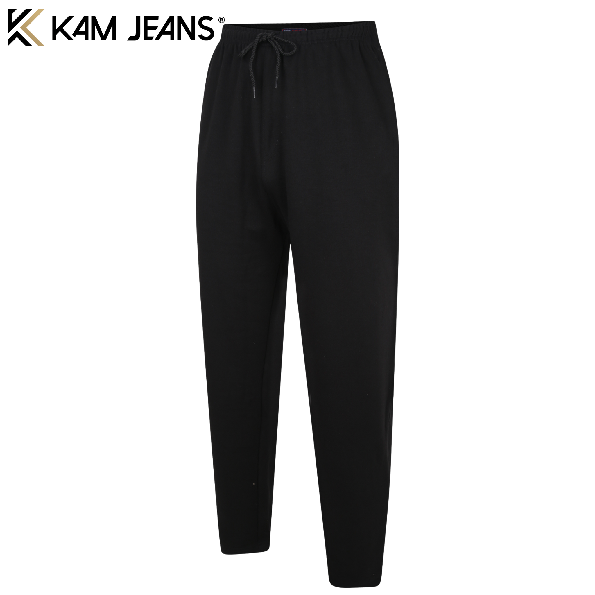 Kam Regular Leg Black Joggers Black