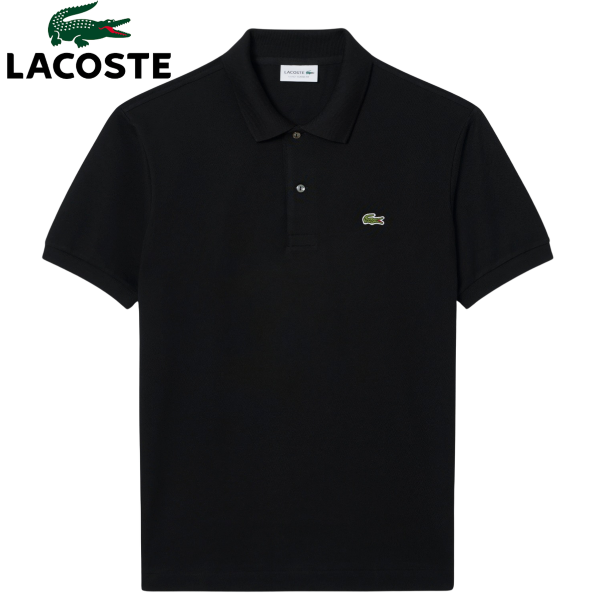 Lacoste Petit Pique Black Polo Shirt Black