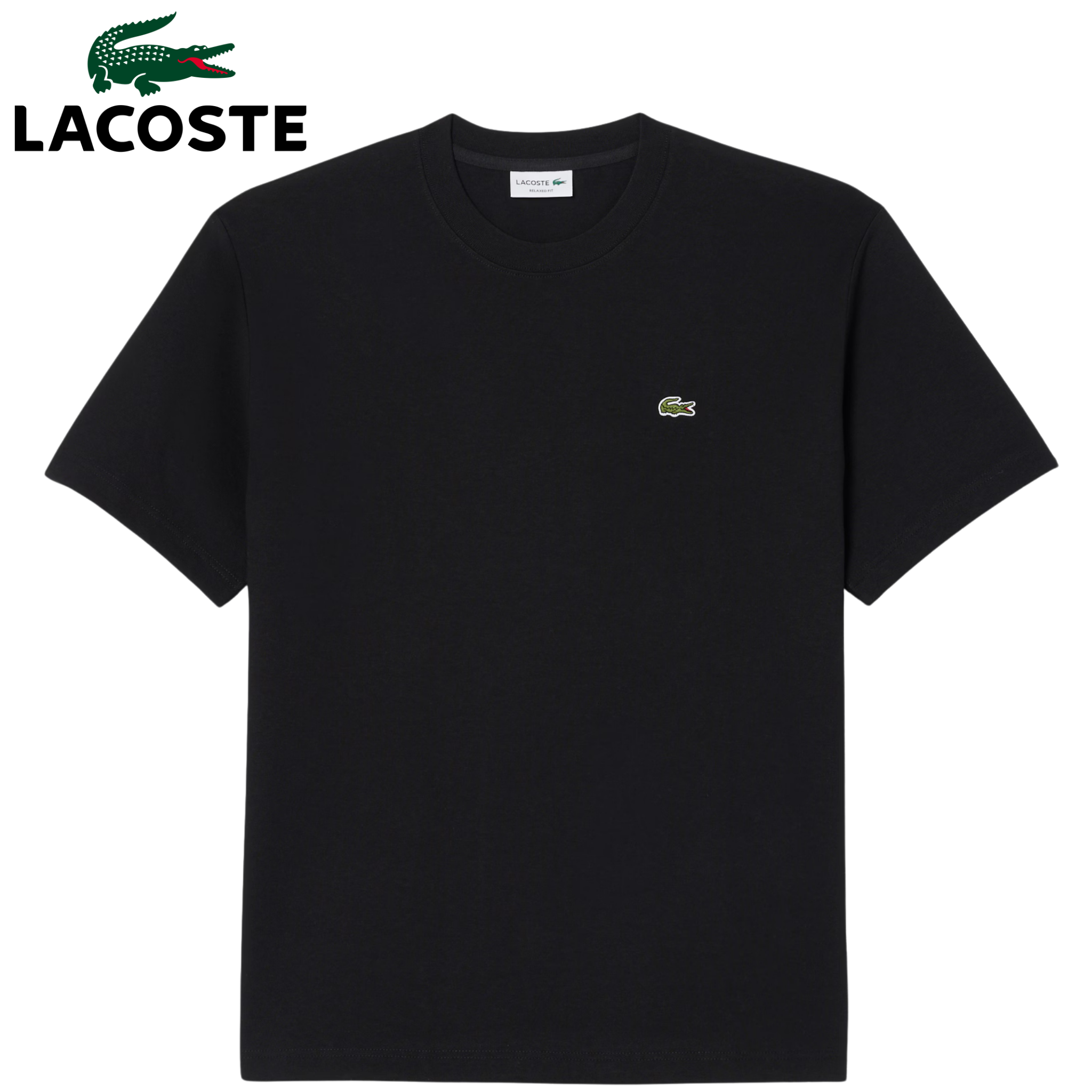 Lacoste Relaxed Fit Black T-Shirt Black