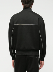 Lacoste Zipped Piqué Sweatshirt Black