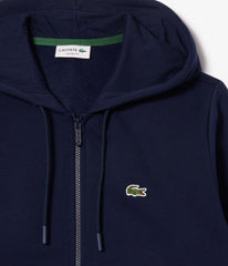 Lacoste Brushed Fleece Full Zip Hoodie Navy