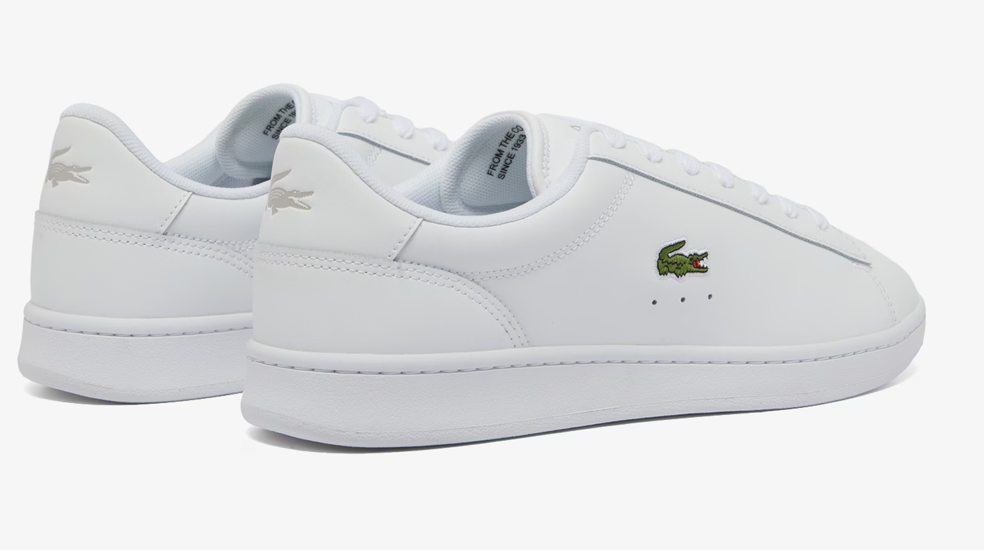 Lacoste Carnaby White Leather Lace Shoe White