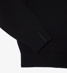 Lacoste Crew Neck Black Cotton Knit Black