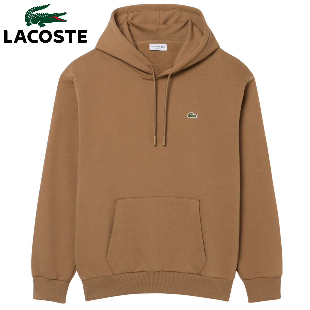 Lacoste Fleece Brown Hoddie Brown