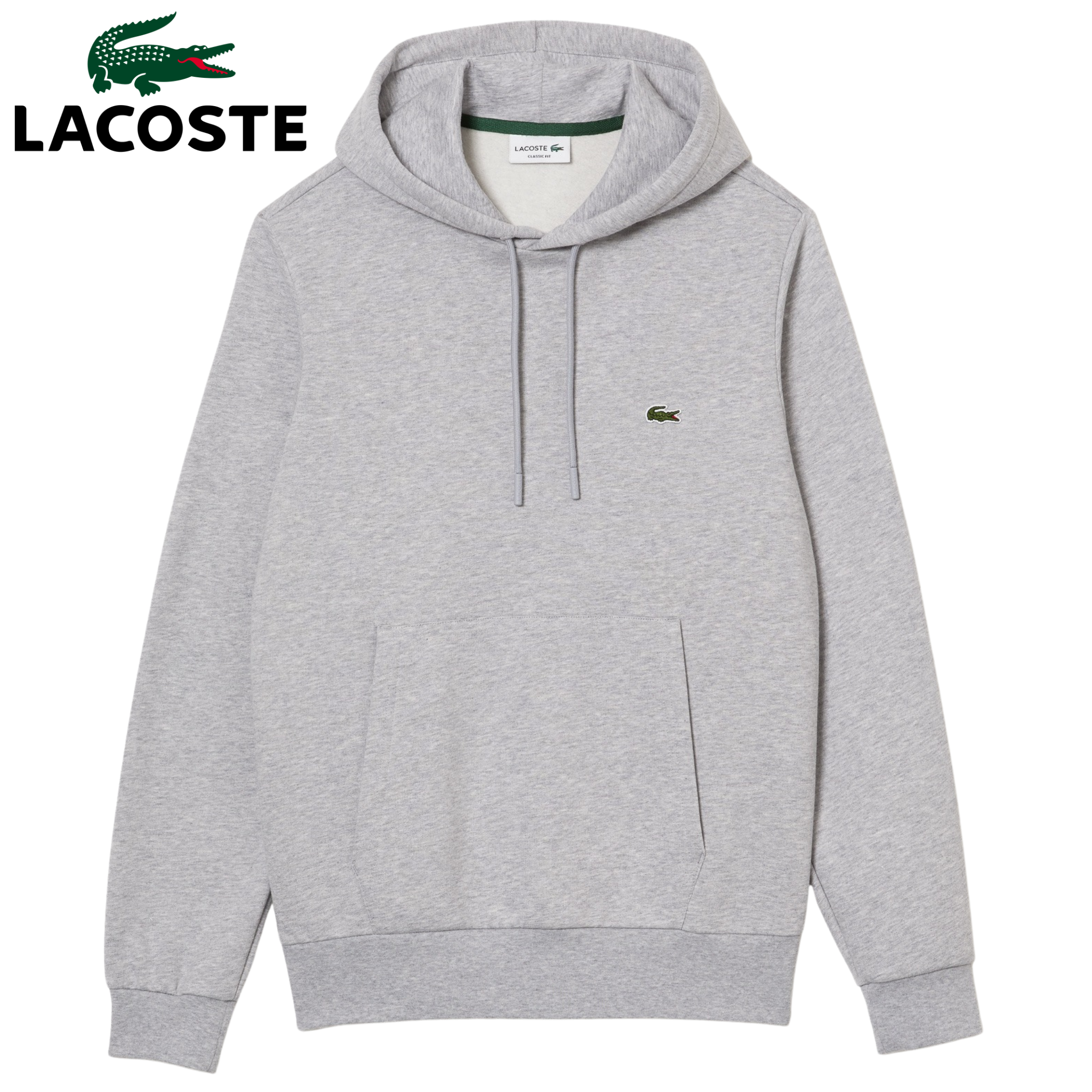 Lacoste Sweater Lined Grey Hoodie Grey