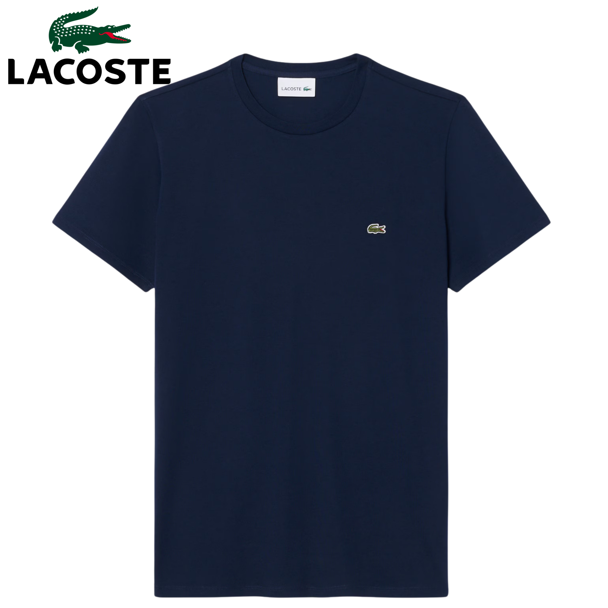 Lacoste Pima Cotton Crew Neck T-Shirt Navy