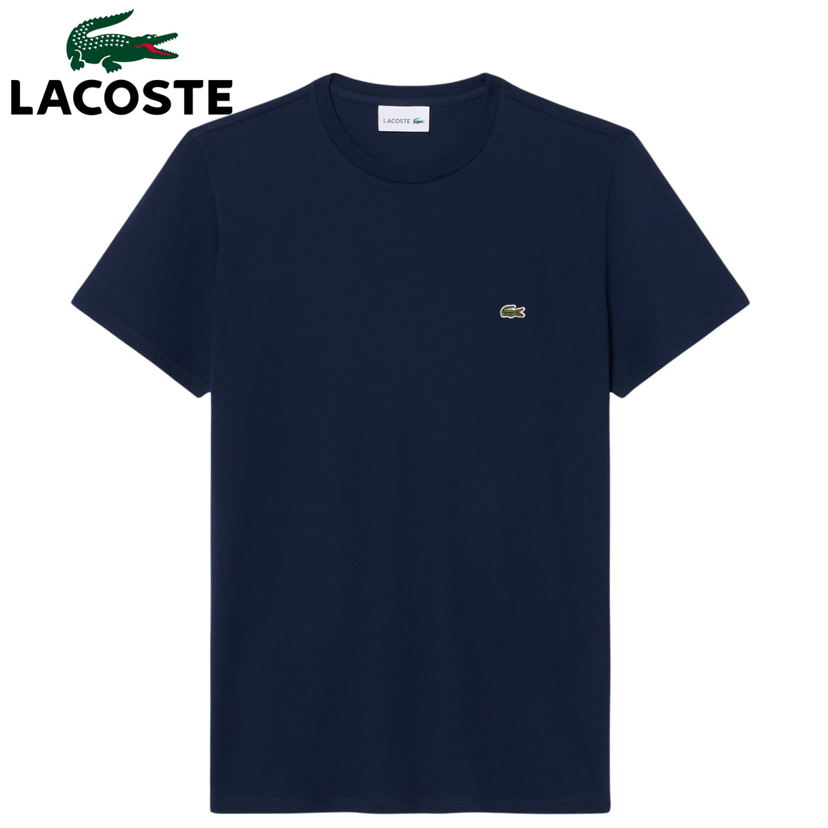 Lacoste Pima Cotton Crew Neck T-Shirt Navy