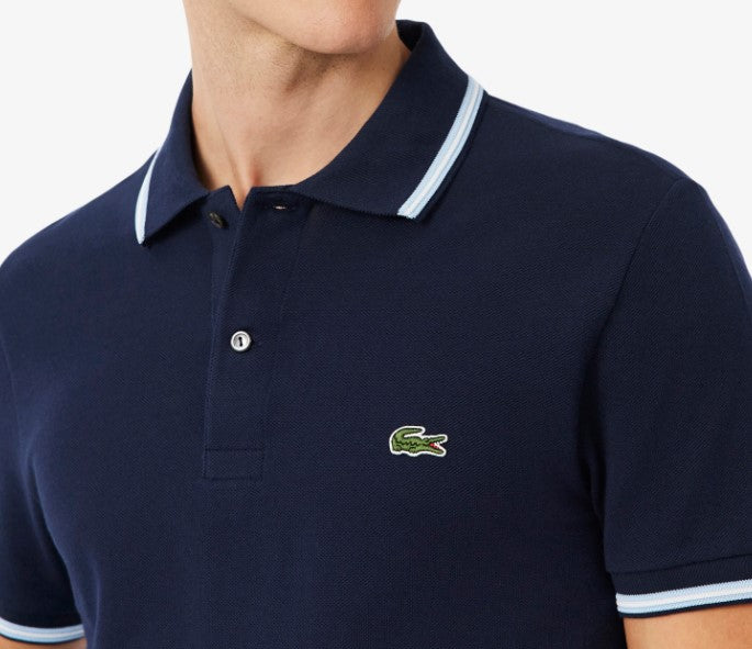 Lacoste Trim Accent Navy Polo Shirt Navy