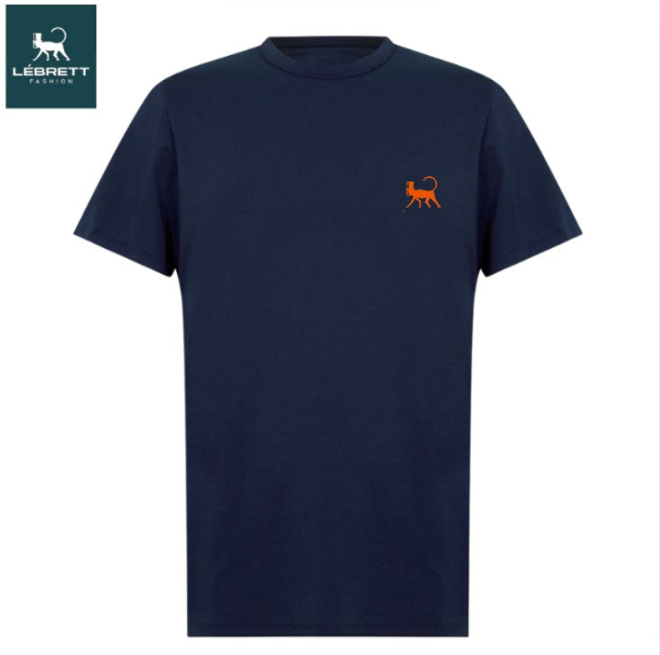 Lebrett Crew Neck Navy Logo T-Shirt Navy