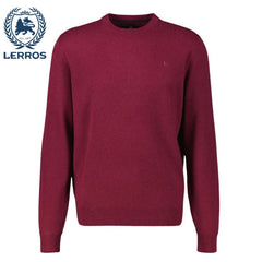 Lerros Merino Wool Wine Crew Neck Knit Wine