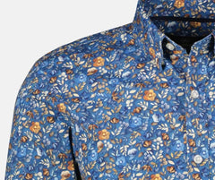 Lerros Flower Print Storm Blue Shirt Blue