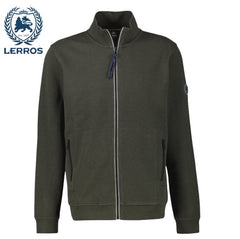 Lerros Full Zip Ribbed Green Sweatshirt Green