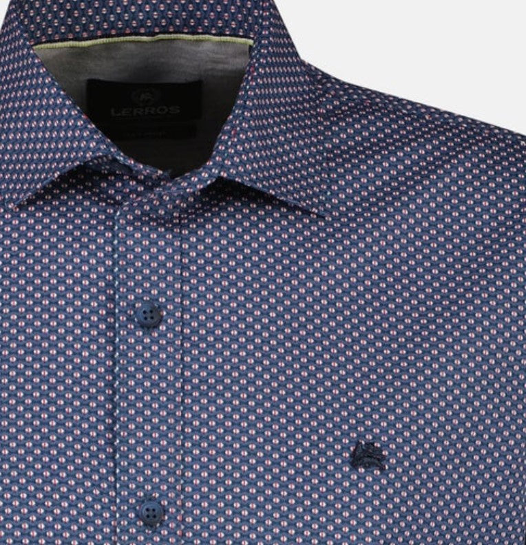 Lerros Geo Print Navy Shirt Navy