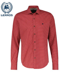 Lerros Geo Print Urban Red Shirt Red