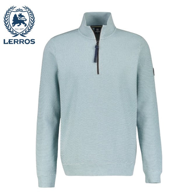 Lerros Classic Quarter Zip Green Sweater Green