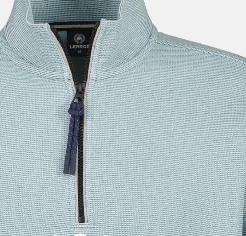 Lerros Classic Quarter Zip Green Sweater Green