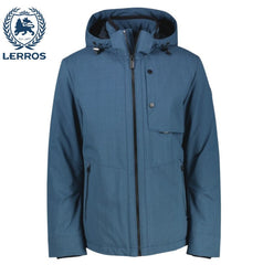 Lerros Structured Storm Hooded Jacket Blue