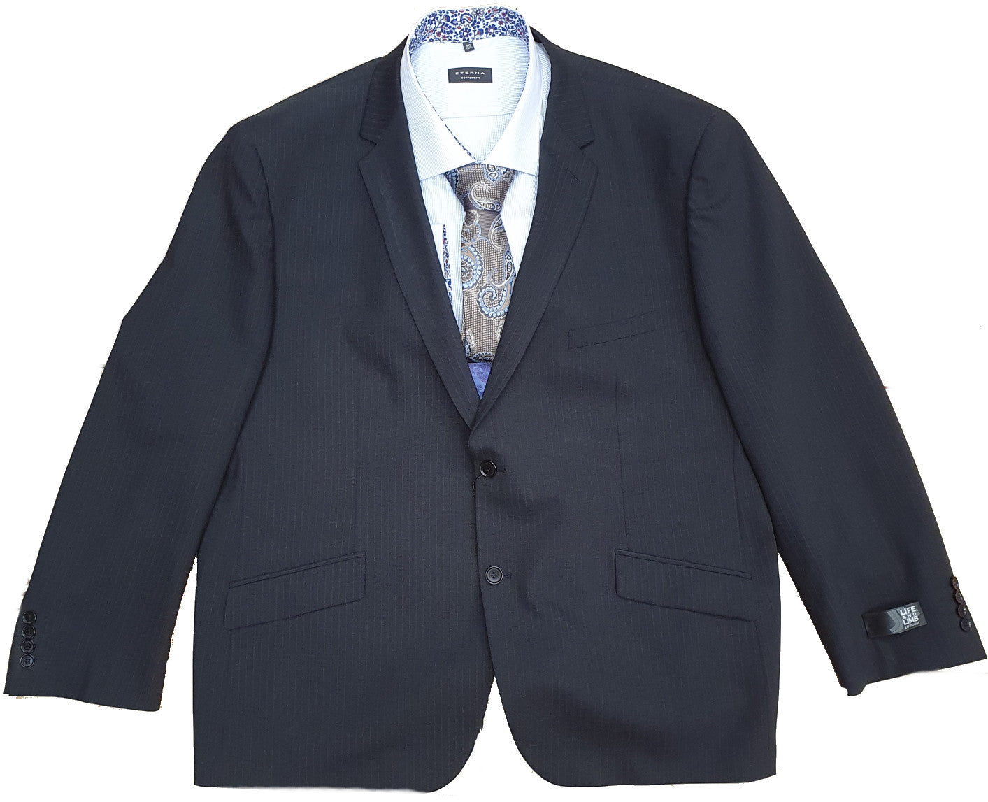 Life & Limb Black Stripe Suit Jacket Black