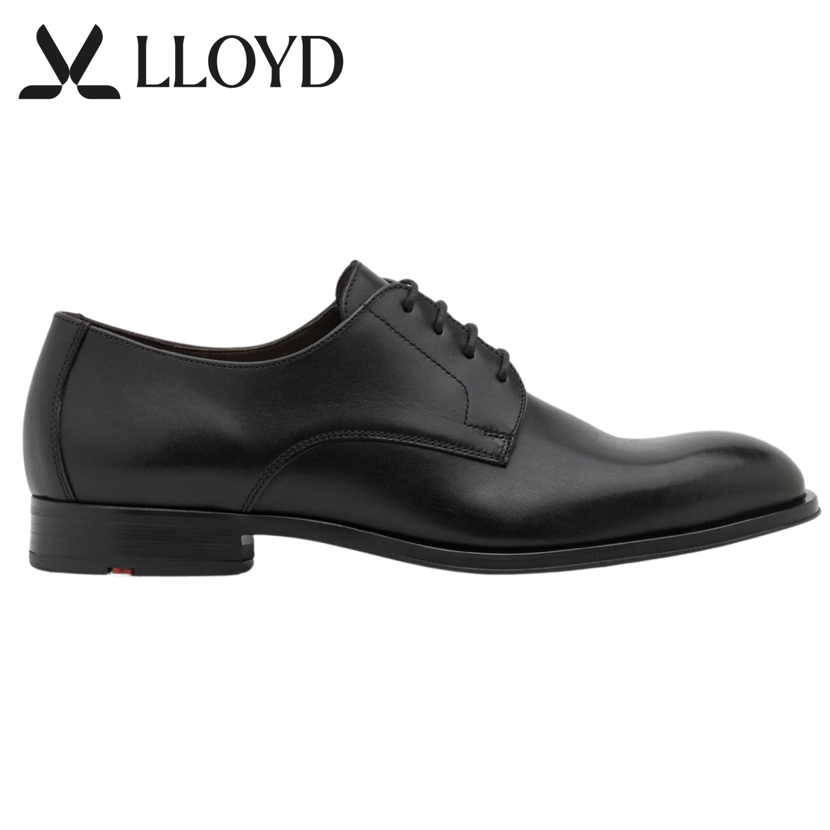 Lloyd Sabre Black Leather Laced Shoe Black