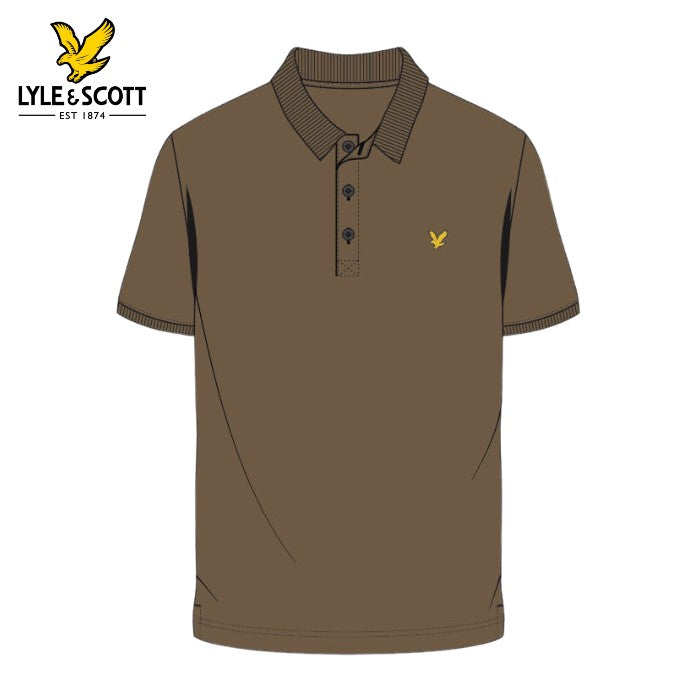Lyle & Scott Classic Nettle Polo Shirt Brown