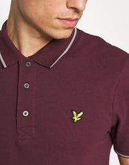 Lyle & Scott Wine Tipped Collar Polo Wine