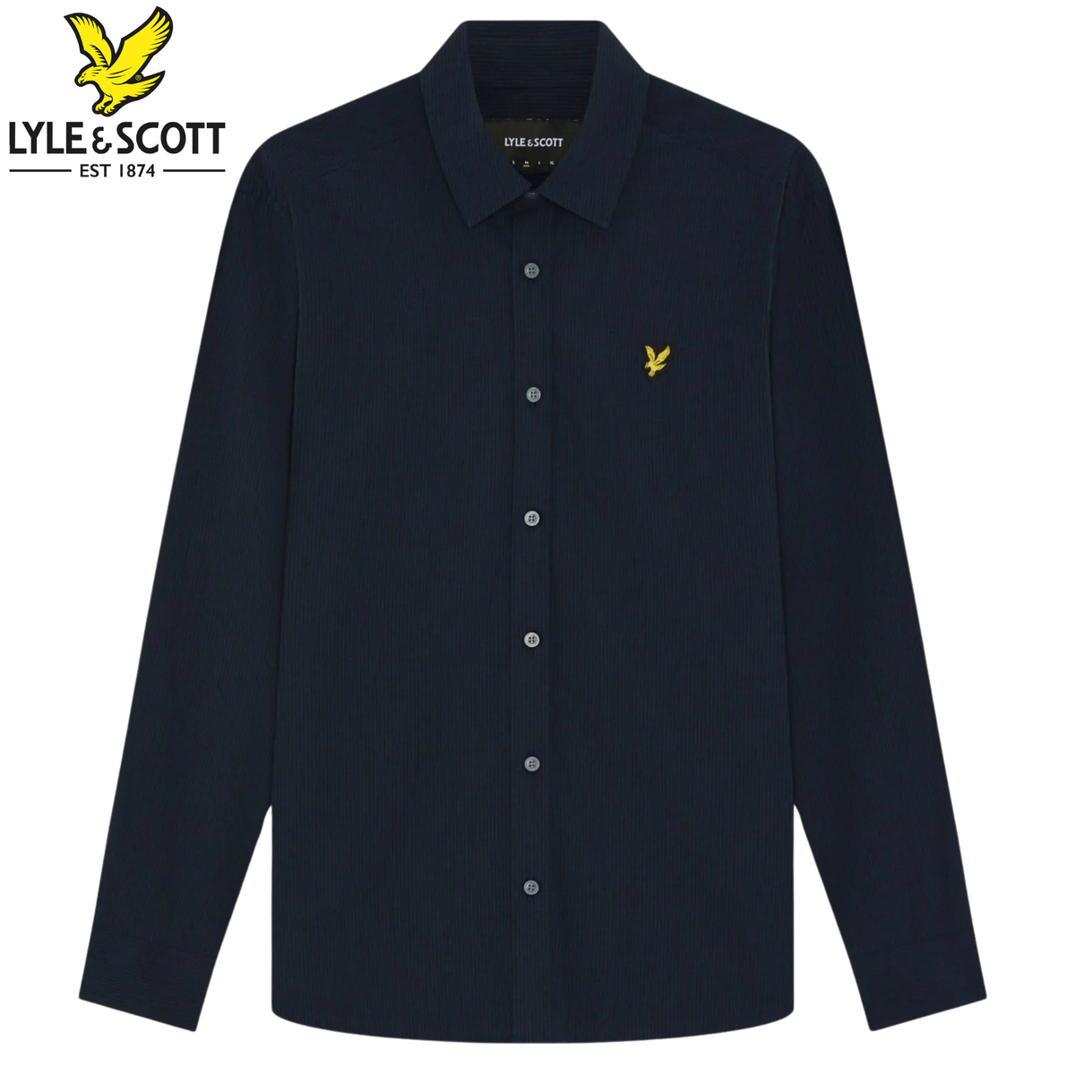 Lyle And Scott Micro Check Navy Shirt Navy