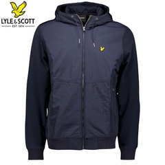 Lyle & Scott Raglan Hybrid Media Hoodie Navy