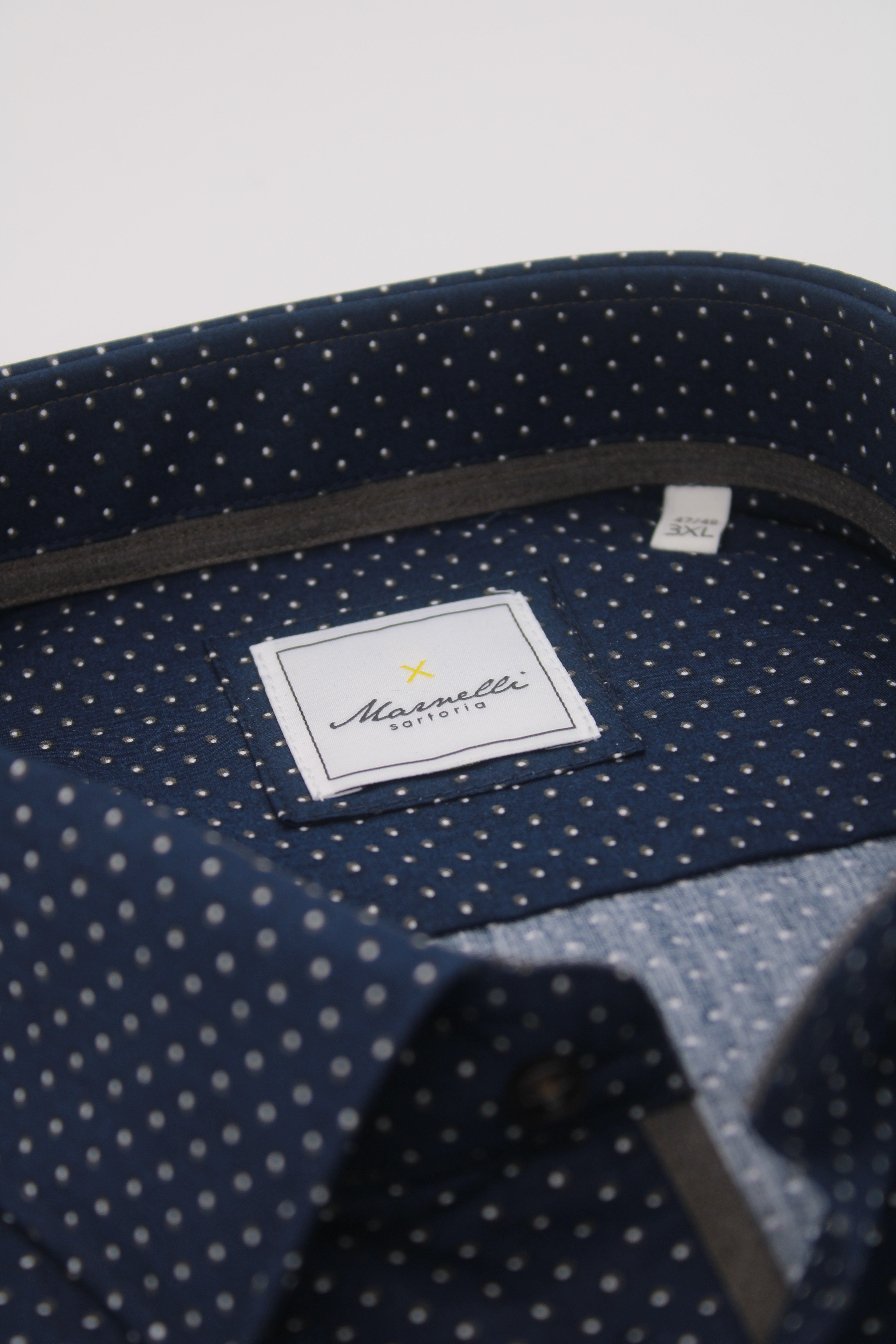 Marnelli Micro Spot Navy Shirt Navy