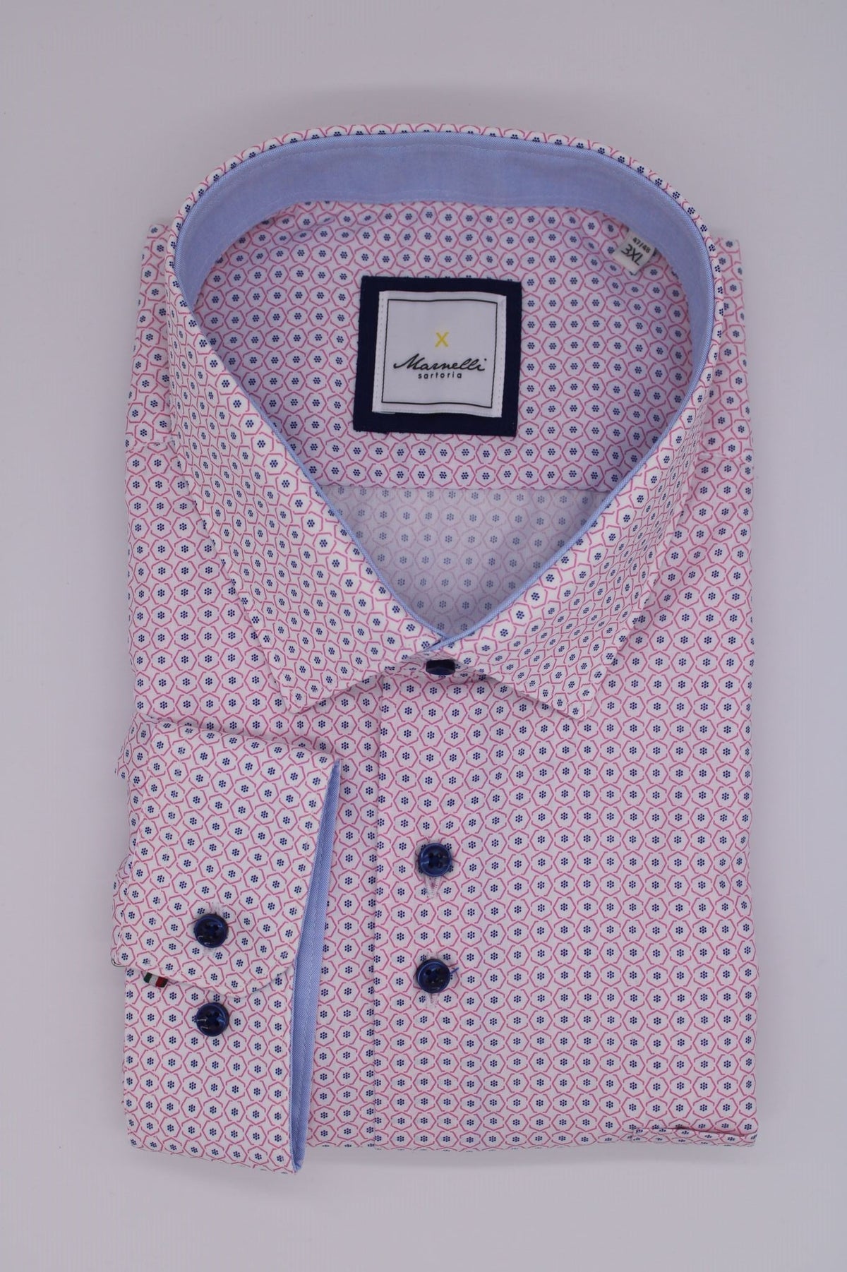 Marnelli Pink & Navy Print Shirt Pink