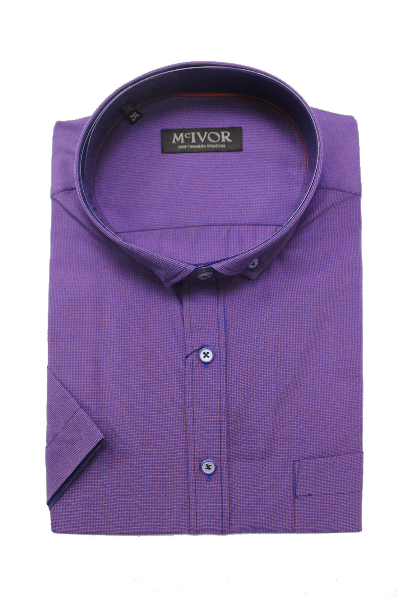 Mc Ivor Daire Cerise Check Shirt Navy