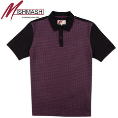 Mish Mash Diablo Wine Pattern Polo Shirt Wine
