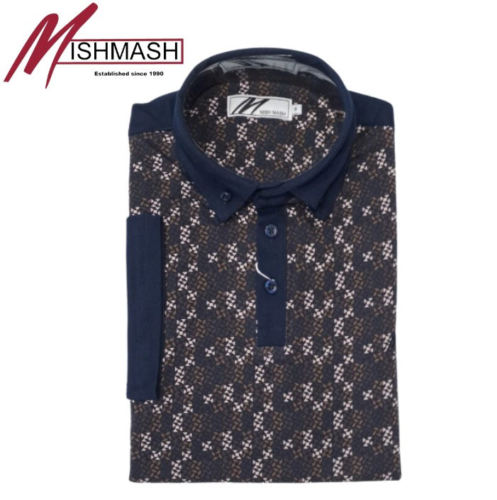 Mish Mash X-Long Elan Brown Oak Polo Navy