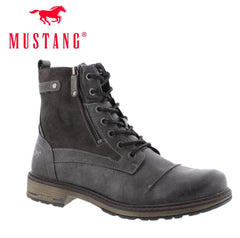 Mustang Side Zip Graphite Boots Grey