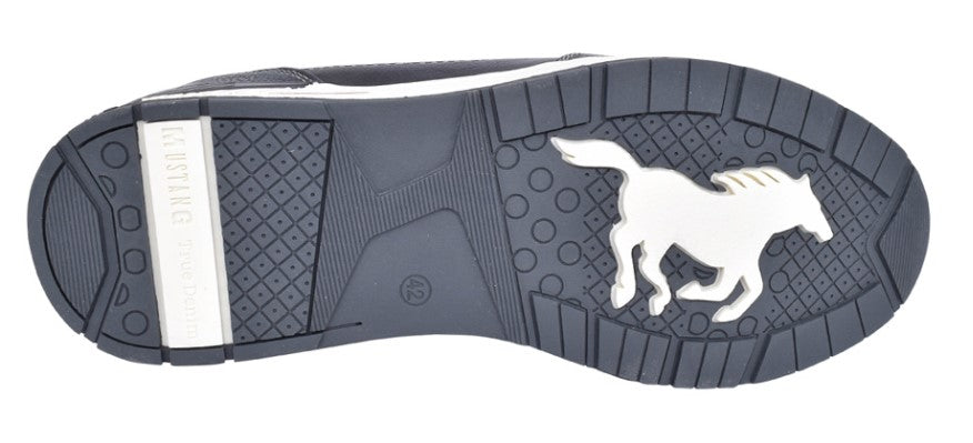 Mustang Side Zip Casual Navy Runners Navy