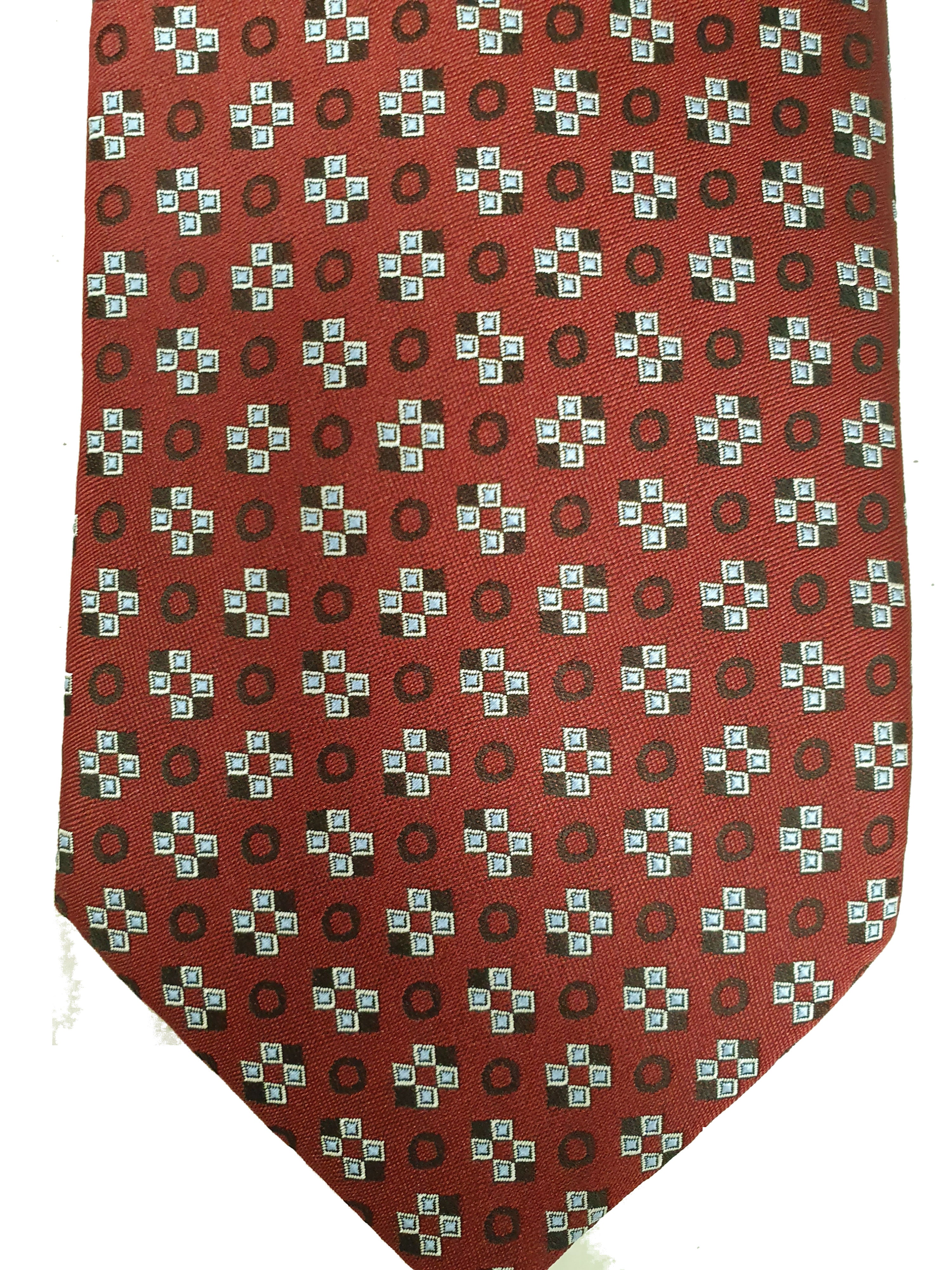 Hunter & Oak X-Long Wine Print Tie Wine